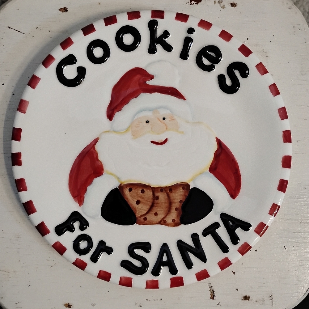 Cookies For Santa Decorative Plate - 8.5 inch